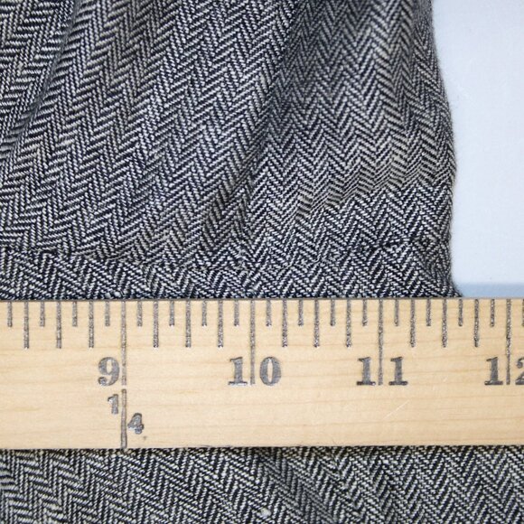 Max Studio Pant $118 Sz 14 x 34 Black White Button Front 100% Linen Pant - Picture 16 of 16